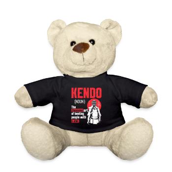 Instructeur de kendo, entraînement aux arts martiaux japonais - Nounours - noir - Devant