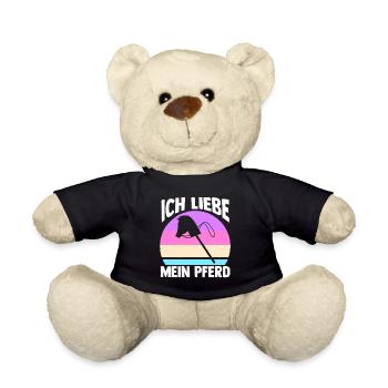 Steckenpferd Hobbyhorse Hobby Horsing - Teddy - Schwarz - Vorne