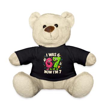 7. Geburtstag Kinder 67 Meme Humor Geschenkidee - Teddy - Schwarz - Vorne