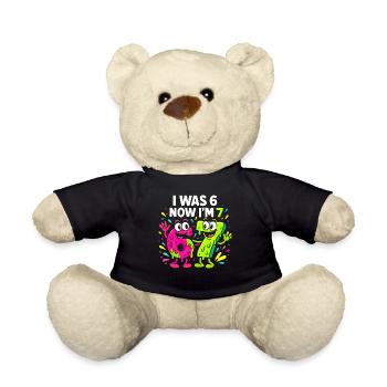 7. Geburtstag Kinder 67 Meme Humor Geschenkidee - Teddy - Schwarz - Vorne