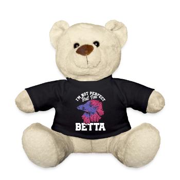 Siamesischer Kampffisch Ich bin nicht perfekt, aber ich bin - Teddy - Schwarz - Vorne
