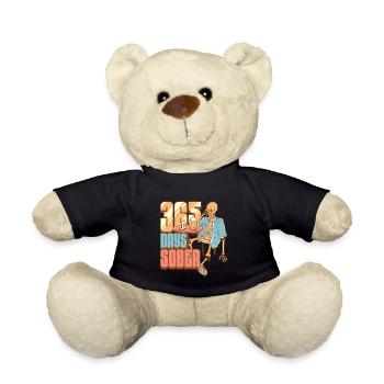 Abstinence antialcoolique 365 jours de jeûne - Nounours - noir - Devant