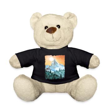 Hiking Mountains Hike Vintage - Teddy Bear - black - Front