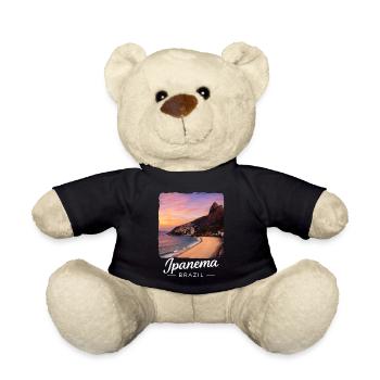 Ipanema, Brazil - Teddy Bear - black - Front