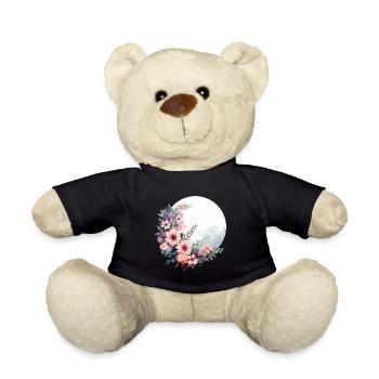 Wildflower Spring Happy Easter Ostara - Teddy Bear - black - Front