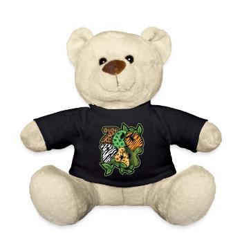 Safari Animals Zoo Party Jungle Zoo Birthday - Teddy Bear - black - Front