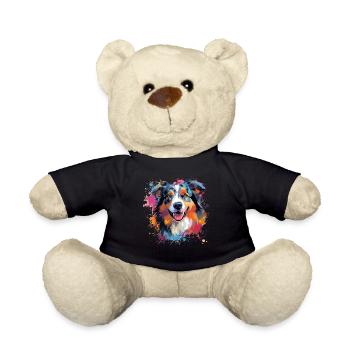 Art coloré de chien du Berger australien - Nounours - noir - Devant