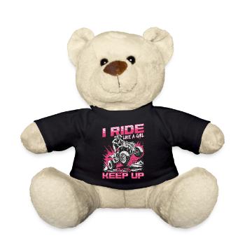 Quad ATV Woman Girl Four Wheeler - Teddy Bear - black - Front