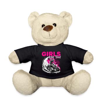 Quad ATV Woman Girl Four Wheeler - Teddy Bear - black - Front
