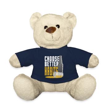Les abstinents antialcooliques choisissent de meilleures habitudes - Nounours - bleu marine - Devant