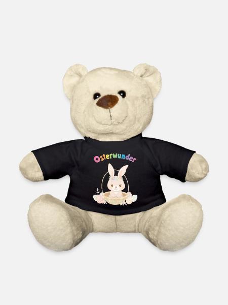 Osterwunder Häschen im Korb - Teddy - Schwarz