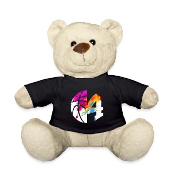NON. 4 BASKETBALL NUMÉRO 4 BASKETBALL 4E ANNIVERSAIRE - Nounours - noir - Devant