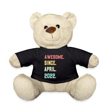 Awesome Since April 2022 - Teddy Bear - black - Front