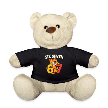 Six Seven Katze 67 Italian Brainrot Humor - Teddy - Schwarz - Vorne
