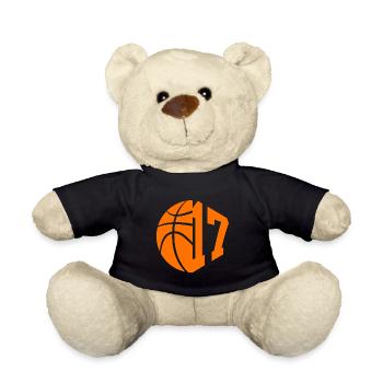 NUMBER 17 BASKETBALL 17TH BIRTHDAY - Teddy Bear - black - Front