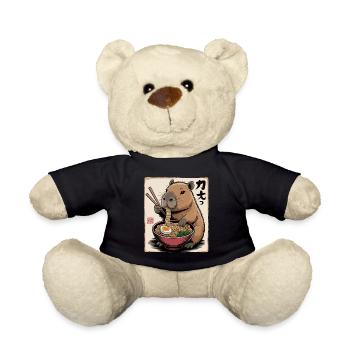 Capybara Ramen Feast - Teddy Bear - black - Front