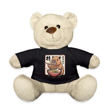 Ramen Capybara Feast - Teddy Bear - black - Front