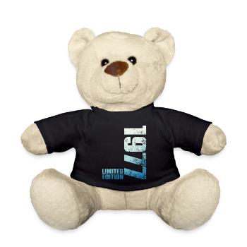 49. Geburtstag Mann Frau 49 Jahre alt 1977 Geschenk - Teddy - Schwarz - Vorne