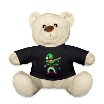 Awkward Elf Family Christmas Shirt - Teddy Bear - black - Front