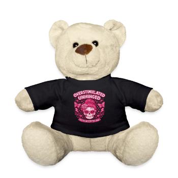 Überreizter Schädel Rosa Overstimulated Unhinged - Teddy - Schwarz - Vorne