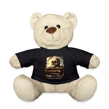 Dark Academia Bibliothèque Vintage Esthétique de Crânes - Nounours - noir - Devant