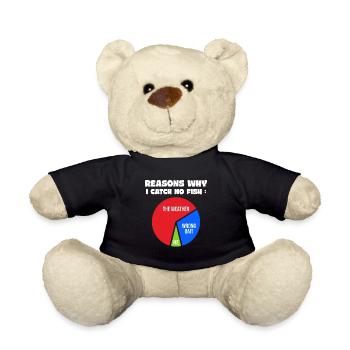 Reasons Why Fishing Lover Fisherman - Teddy Bear - black - Front