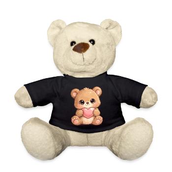 Cœur d’ours câlin amour - Nounours - noir - Devant