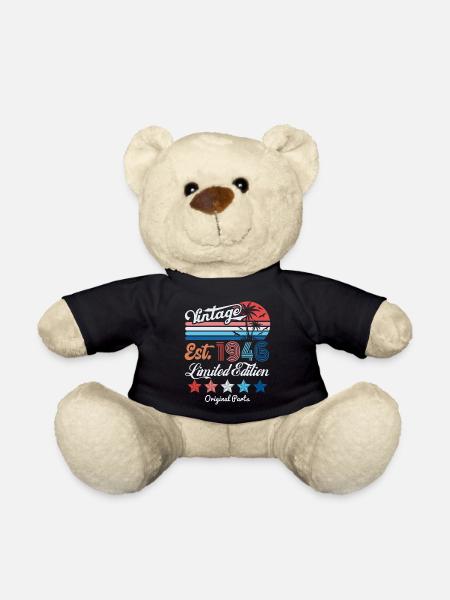 1946 Vintage Birthday Gift 80th Birthday 80 Years - Teddy - Schwarz