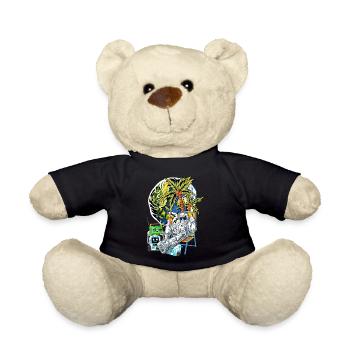 Astronaut Moon Vacation Shirt - Teddy Bear - black - Front