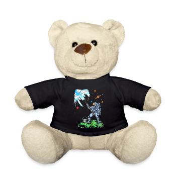 Astronaute peignant la chemise spatiale - Nounours - noir - Devant