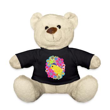 Frühling Retro Küken Huhn Kinder Ostern - Teddy - Schwarz - Vorne