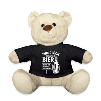 Bier Spruch Bierflasche  Strasse von Hormus - Teddy - Schwarz - Vorne