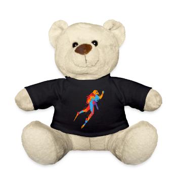 Plongeurs Plongée colorée Enfants Hommes Plongée garçons Plongée - Nounours - noir - Devant