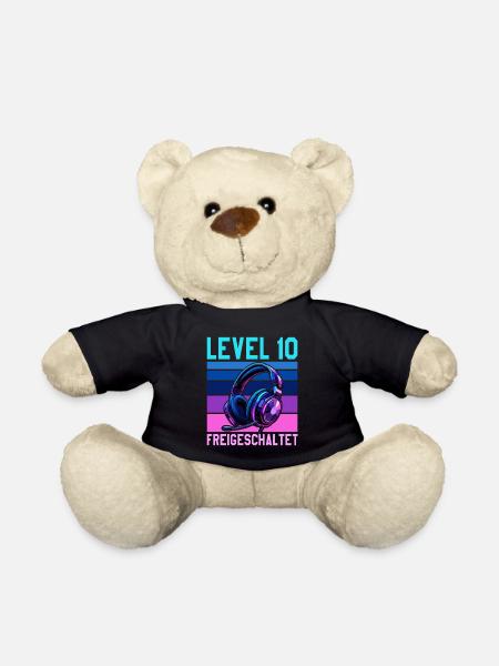10. Geburtstag Junge Mädchen Legende Level 10 - Teddy - Schwarz
