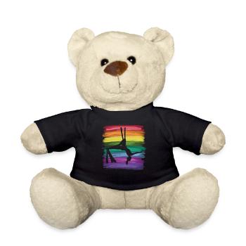 Vertical Cloth Vintage Aerial Acrobatics Aerial Silk - Teddy Bear - black - Front