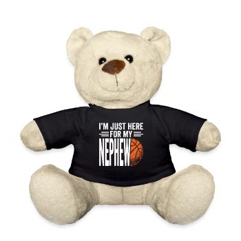 I'm Just Here For My Nephew Basketball - Teddy Bear - black - Front