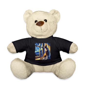 Cornish Rexkatze Starry Night - Teddy - Schwarz - Vorne
