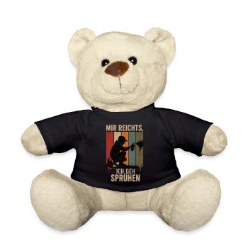 Mir reichts Ich geh sprühen Retro Graffiti Shirt - Teddy - Schwarz - Vorne