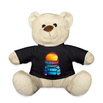 Astronauten-Traum Geschenk für Kinder - Teddy - Schwarz - Vorne