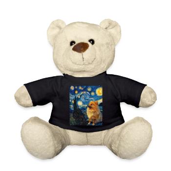 Zwergspitz Spitz Pomeranian - Teddy Bear - black - Front