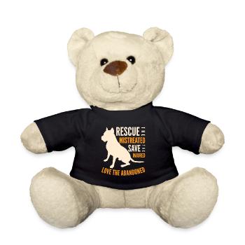 Rescue The Abandoned Dog Emblem - Teddy Bear - black - Front