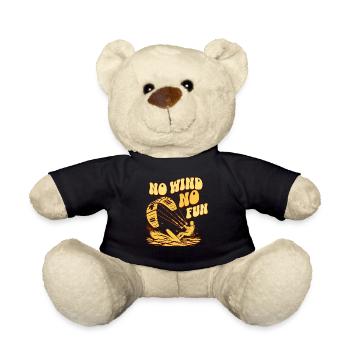No Wind No Fun - Teddy Bear - black - Front