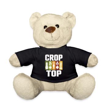 Gemüse Icons Crop Top Design - Teddy - Schwarz - Vorne