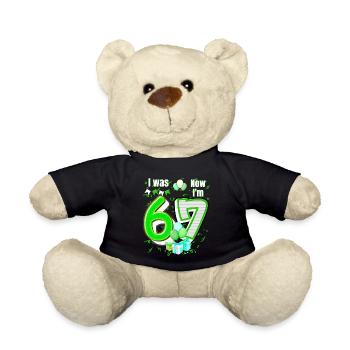 I was 6 Now Im 7 Birthday Shirt Kids 7 Birthday - Teddy Bear - black - Front