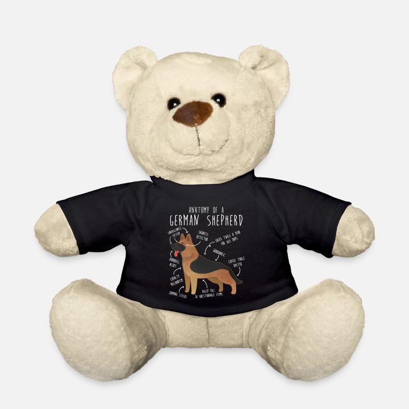 German Shepherd Dog Anatomy - Teddy Bear - black