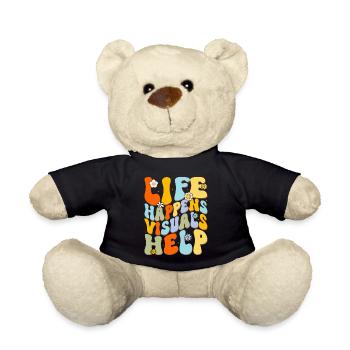 Joie de vivre des lettres colorées - Nounours - noir - Devant