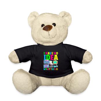 Retro Back to the 80s Vintage Design - Teddy - Schwarz - Vorne