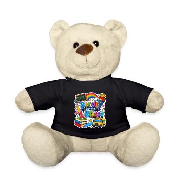 Schulkind 2026 Einschulung 2026 Schulanfang - Teddy - Schwarz - Vorne