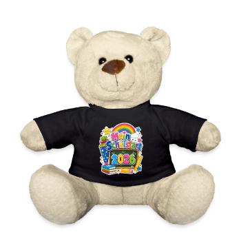 Schulkind 2026 Einschulung 2026 Schulanfang - Teddy - Schwarz - Vorne