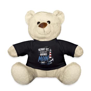 Heimat Moin Abend Leuchtturm - Teddy - Schwarz - Vorne